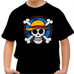 T-shirt enfant geek - One Piece Skull - Couleur Noir - Taille 4 ans