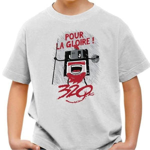 T-shirt enfant geek - Pour la gloire ! - Couleur Blanc - Taille 4 ans