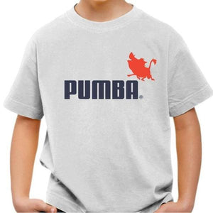 T-shirt enfant geek - Pumba - Couleur Blanc - Taille 4 ans