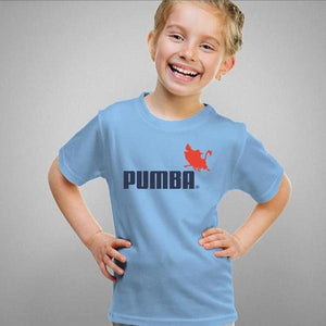 T-shirt enfant geek - Pumba - Couleur Ciel - Taille 4 ans