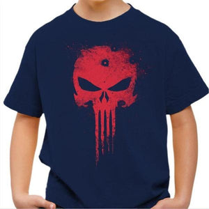 T-shirt enfant geek - Punisher - Couleur Bleu Nuit - Taille 4 ans