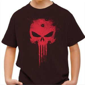 T-shirt enfant geek - Punisher - Couleur Chocolat - Taille 4 ans