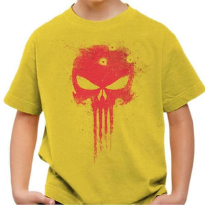 T-shirt enfant geek - Punisher - Couleur Jaune - Taille 4 ans