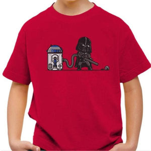 T-shirt enfant geek - R2D2 - Couleur Rouge Vif - Taille 4 ans