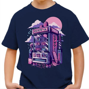 T-shirt enfant geek - Retro vending machine - Couleur Bleu Nuit - Taille 4 ans