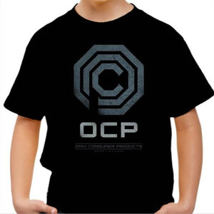 T-shirt enfant geek - Robocop - OCP - Couleur Noir - Taille 4 ans