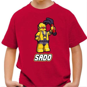 T-shirt enfant geek - Sado - Couleur Rouge Vif - Taille 4 ans