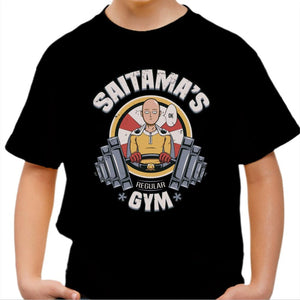 T-shirt enfant geek - Saitama’s gym - Couleur Noir - Taille 4 ans