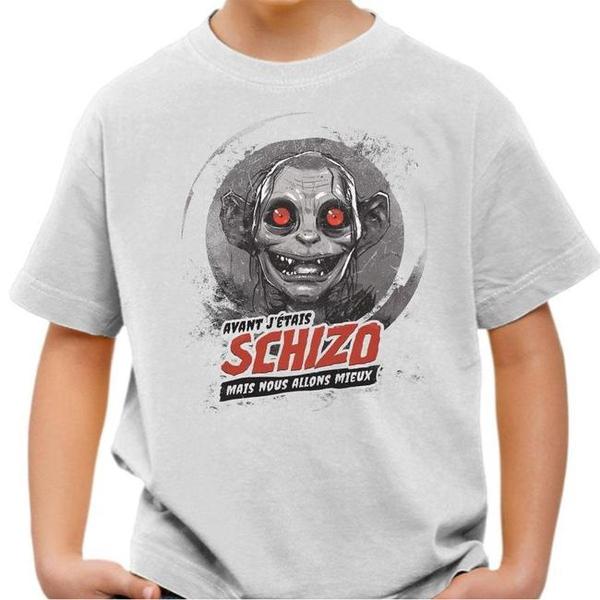 T-shirt enfant geek - Schizo Gollum