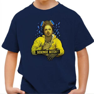 T-shirt enfant geek - Science Bitch - Couleur Bleu Nuit - Taille 4 ans
