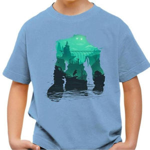 T-shirt enfant geek - Shadow of the Colossus - Couleur Ciel - Taille 4 ans