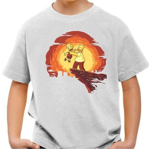 T-shirt enfant geek - Simpson King - Couleur Blanc - Taille 4 ans