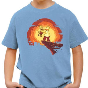 T-shirt enfant geek - Simpson King - Couleur Ciel - Taille 4 ans