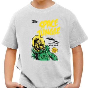 T-shirt enfant geek - Space Jungle - Couleur Blanc - Taille 4 ans