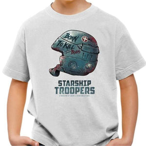 T-shirt enfant geek - Starship Troopers - Couleur Blanc - Taille 4 ans