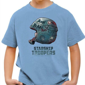 T-shirt enfant geek - Starship Troopers - Couleur Ciel - Taille 4 ans