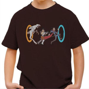T-shirt enfant geek - Stranger Portal - Couleur Chocolat - Taille 4 ans