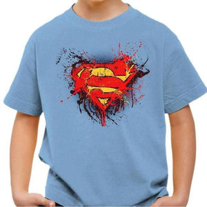T-shirt enfant geek - Superman - Couleur Ciel - Taille 4 ans