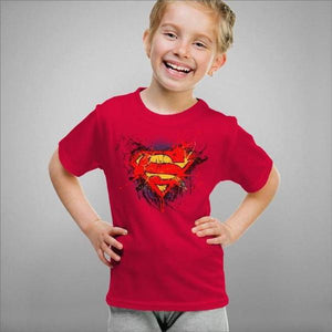 T-shirt enfant geek - Superman - Couleur Rouge Vif - Taille 4 ans