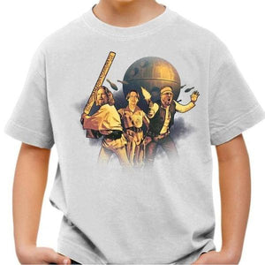 T-shirt enfant geek - The Big Starwarski - Couleur Blanc - Taille 4 ans