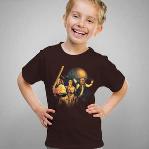 T-shirt enfant geek - The Big Starwarski - Couleur Chocolat - Taille 4 ans