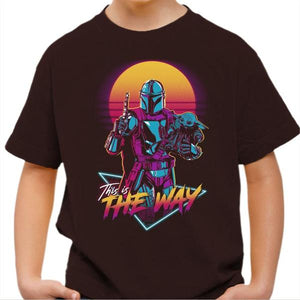 T-shirt enfant geek - This is the way - Couleur Chocolat - Taille 4 ans