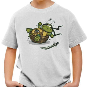 T-shirt enfant geek - Turtle Loser - Couleur Blanc - Taille 4 ans