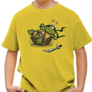 T-shirt enfant geek - Turtle Loser - Couleur Jaune - Taille 4 ans