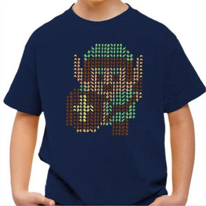 T-shirt enfant geek - Un Link en cache un autre - Couleur Bleu Nuit - Taille 4 ans