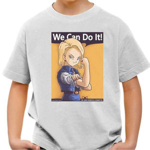 T-shirt enfant geek - We can do it - Couleur Blanc - Taille 4 ans