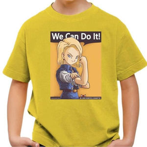 T-shirt enfant geek - We can do it - Couleur Jaune - Taille 4 ans