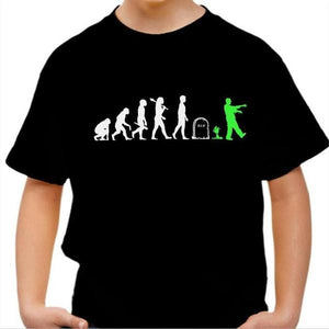 T-shirt enfant geek - Zombie - Couleur Noir - Taille 4 ans