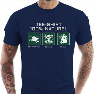 T-shirt geek homme - 100% naturel - Couleur Bleu Nuit - Taille S