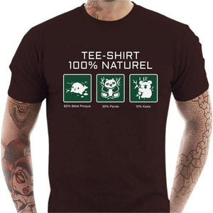 T-shirt geek homme - 100% naturel - Couleur Chocolat - Taille S