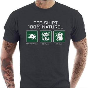 T-shirt geek homme - 100% naturel - Couleur Gris Foncé - Taille S
