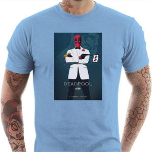 T-shirt geek homme - Agent Pool - Couleur Ciel - Taille S