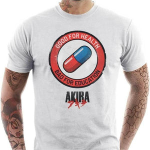 T-shirt geek homme - Akira Pilule - Couleur Blanc - Taille S