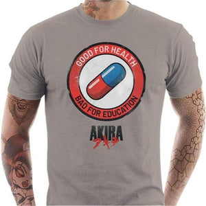 T-shirt geek homme - Akira Pilule - Couleur Gris Clair - Taille S