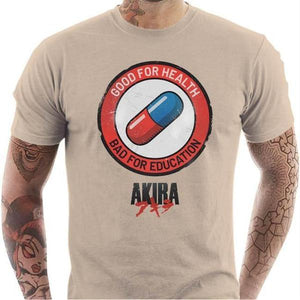 T-shirt geek homme - Akira Pilule - Couleur Sable - Taille S