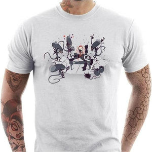 T-shirt geek homme - Alien Party - Couleur Blanc - Taille S