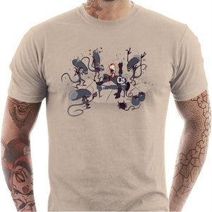 T-shirt geek homme - Alien Party - Couleur Sable - Taille S