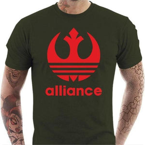 T-shirt geek homme - Alliance VS Adidas - Couleur Army - Taille S