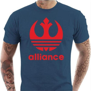 T-shirt geek homme - Alliance VS Adidas - Couleur Bleu Gris - Taille S