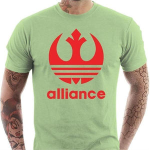 T-shirt geek homme - Alliance VS Adidas - Couleur Tilleul - Taille S