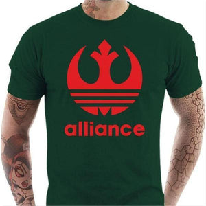T-shirt geek homme - Alliance VS Adidas - Couleur Vert Bouteille - Taille S