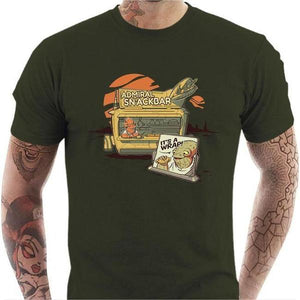 T-shirt geek homme - Amiral Snackbar - Couleur Army - Taille S