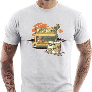 T-shirt geek homme - Amiral Snackbar - Couleur Blanc - Taille S