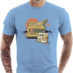 T-shirt geek homme - Amiral Snackbar - Couleur Ciel - Taille S