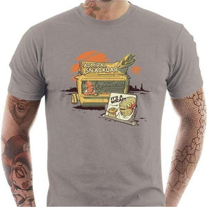 T-shirt geek homme - Amiral Snackbar - Couleur Gris Clair - Taille S