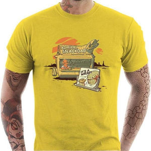 T-shirt geek homme - Amiral Snackbar - Couleur Jaune - Taille S